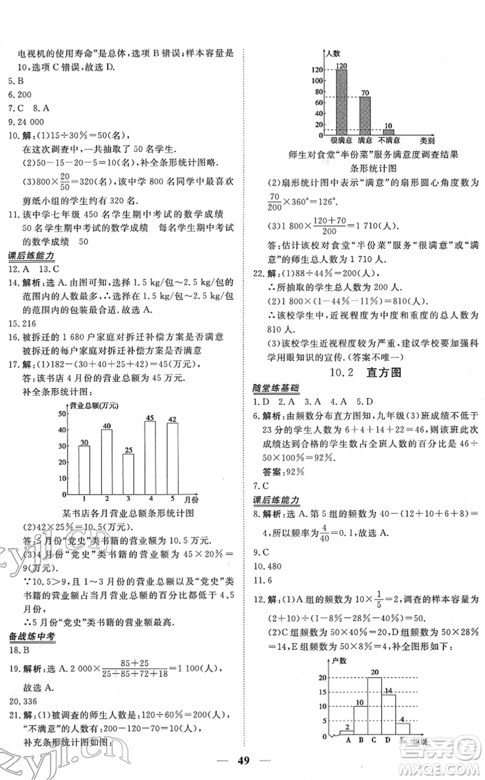 青海人民出版社2022新坐標(biāo)同步練習(xí)七年級數(shù)學(xué)下冊人教版青海專用答案