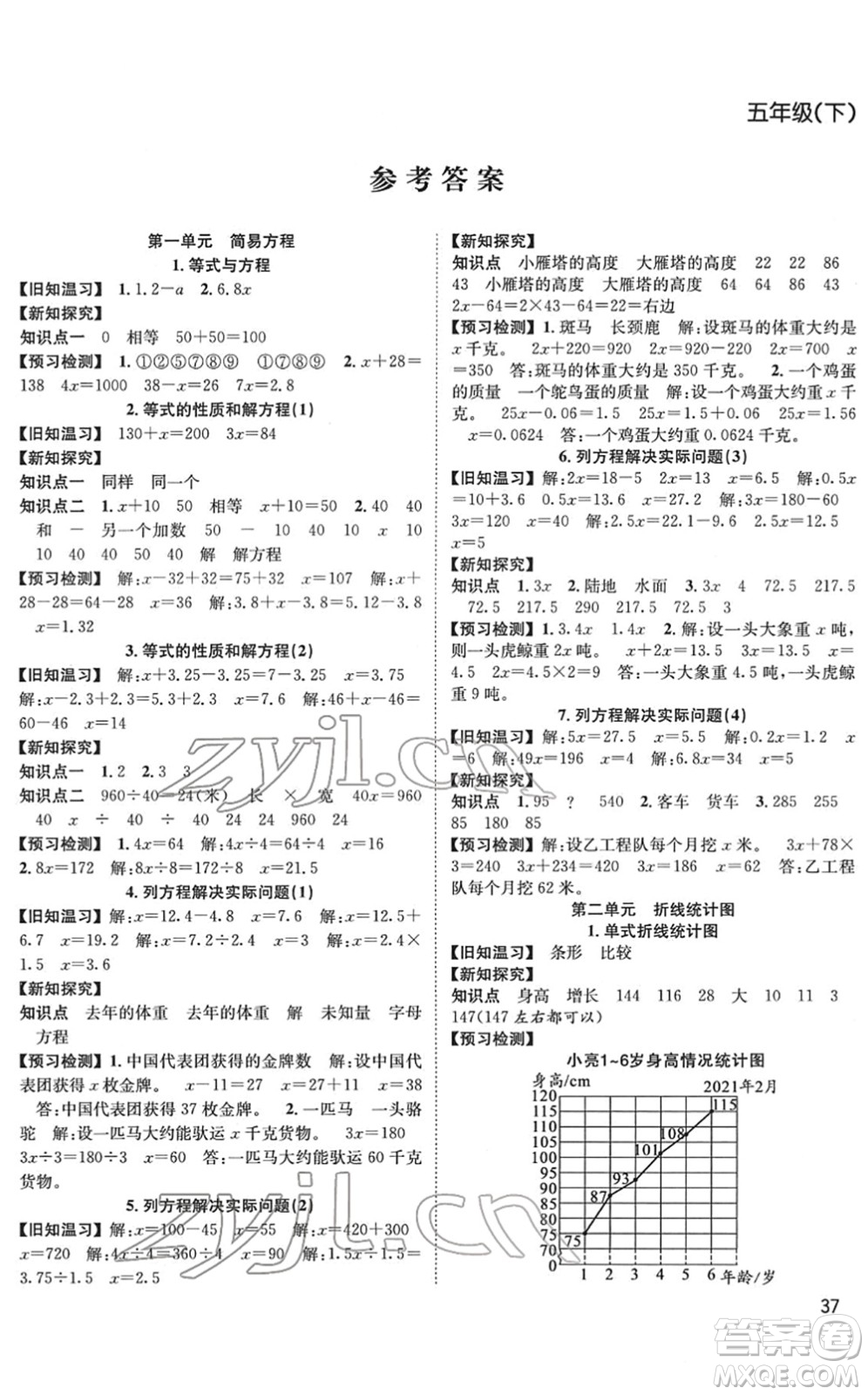 安徽人民出版社2022陽光課堂課時作業(yè)五年級數(shù)學(xué)下冊SJ蘇教版答案