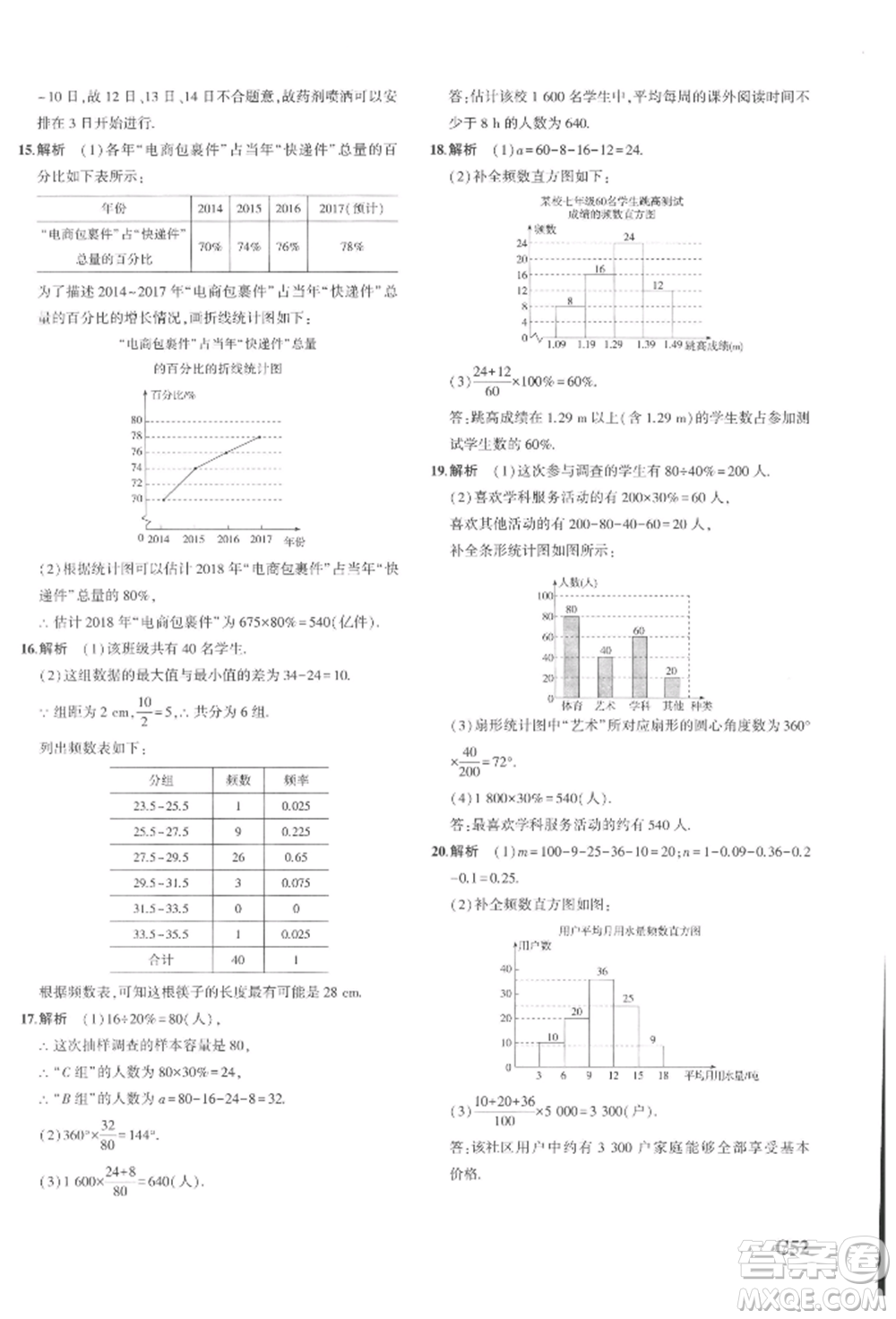 首都師范大學(xué)出版社2022年5年中考3年模擬七年級(jí)數(shù)學(xué)下冊(cè)浙教版參考答案