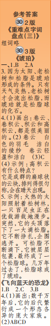 時(shí)代學(xué)習(xí)報(bào)語(yǔ)文周刊四年級(jí)2021-2022學(xué)年度27-30期參考答案