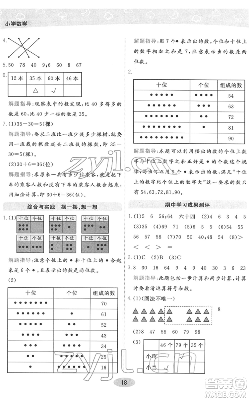 陜西師范大學(xué)出版總社2022黃岡同步練一日一練一年級數(shù)學(xué)下冊RJ人教版答案