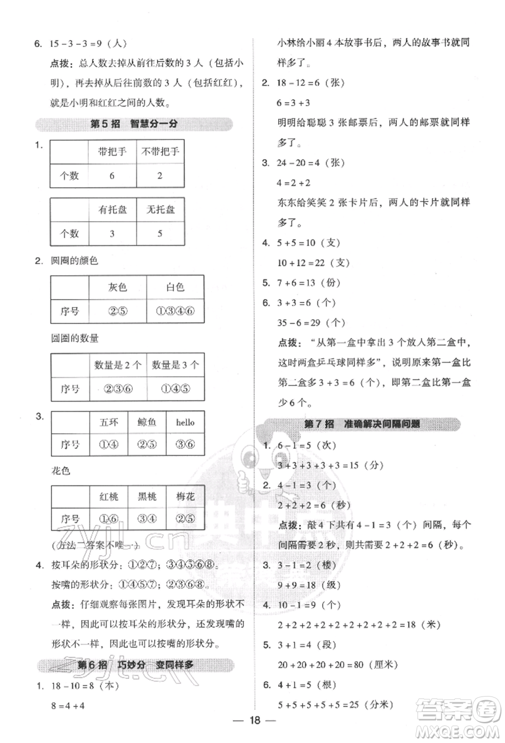 吉林教育出版社2022典中點綜合應(yīng)用創(chuàng)新題一年級數(shù)學(xué)下冊人教版參考答案