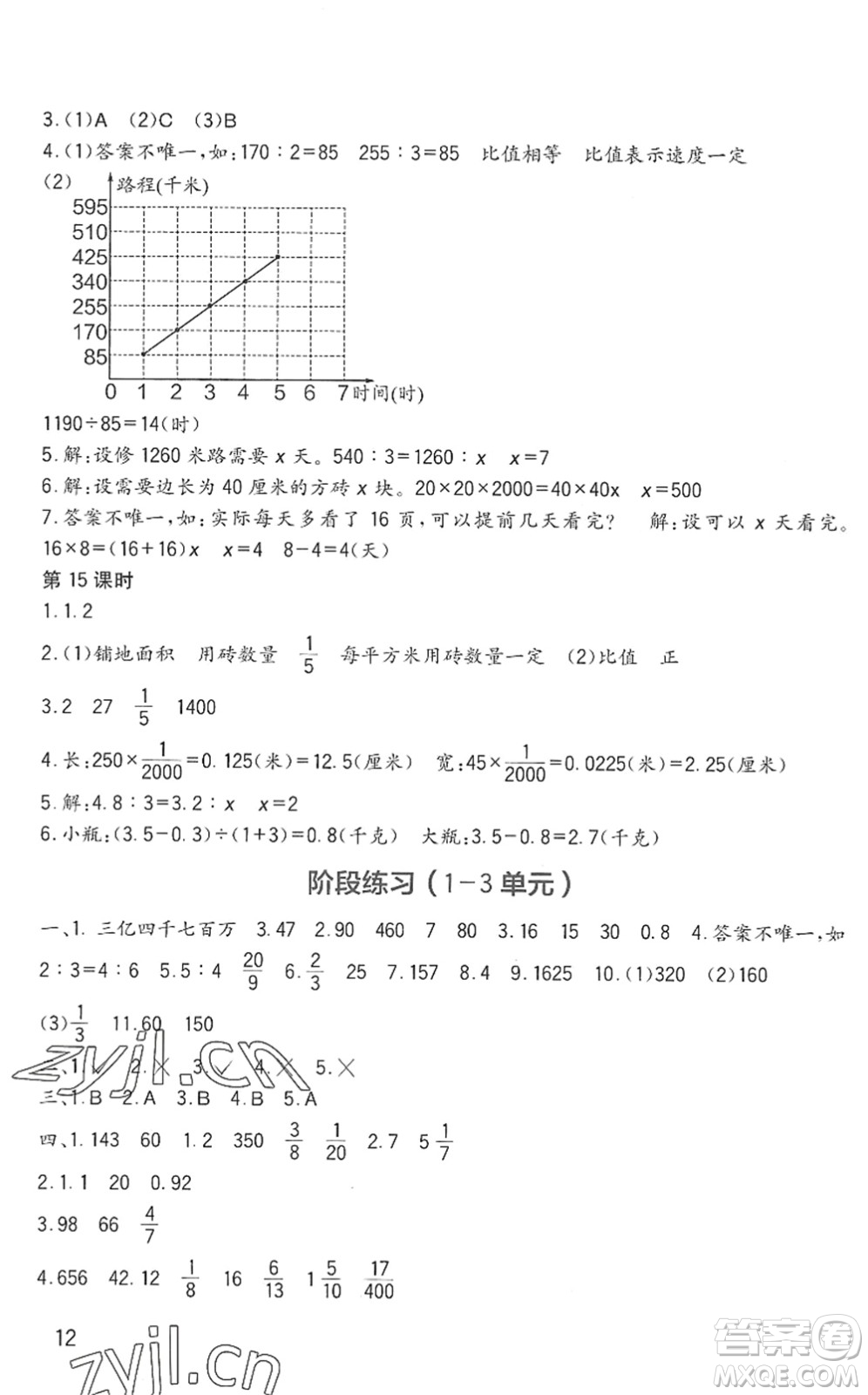 四川教育出版社2022新課標(biāo)小學(xué)生學(xué)習(xí)實(shí)踐園地六年級(jí)數(shù)學(xué)下冊(cè)西師大版答案