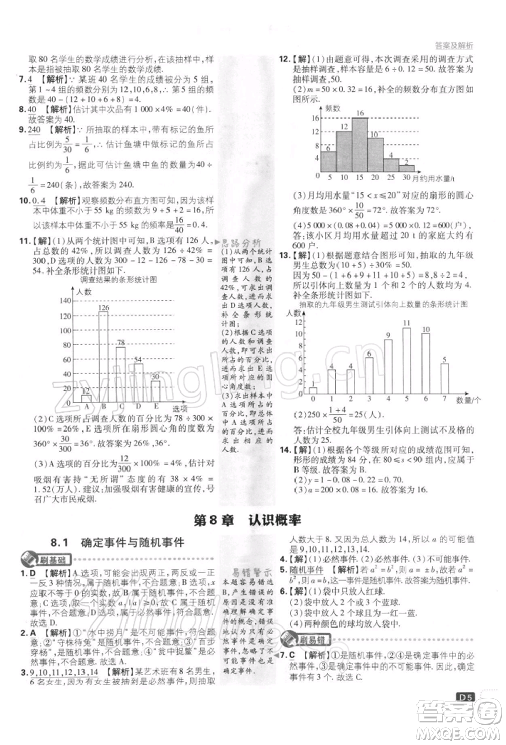 開明出版社2022初中必刷題八年級數(shù)學(xué)下冊課標版參考答案