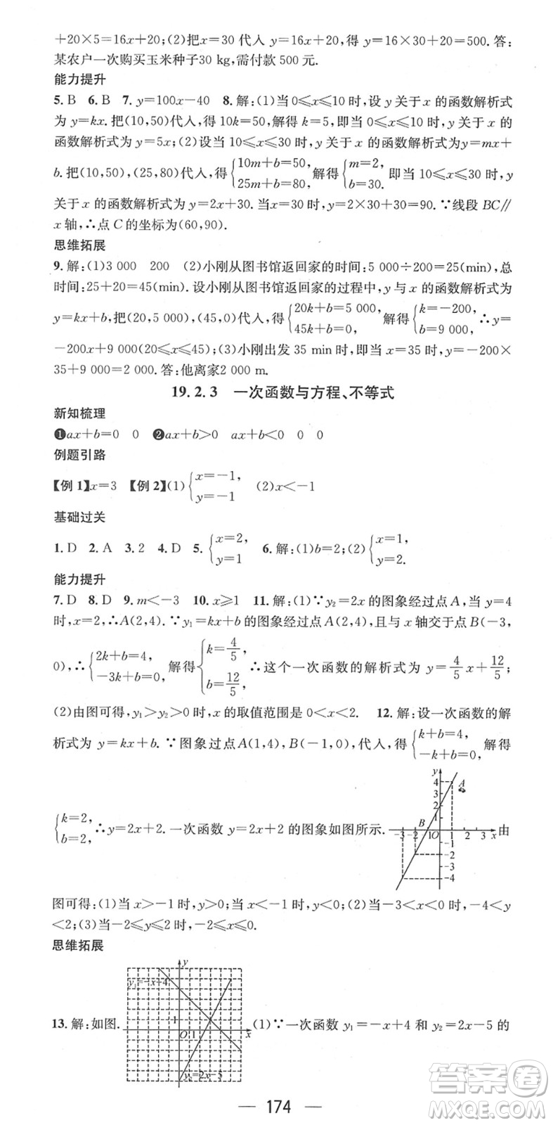 江西教育出版社2022名師測(cè)控八年級(jí)數(shù)學(xué)下冊(cè)RJ人教版江西專版答案