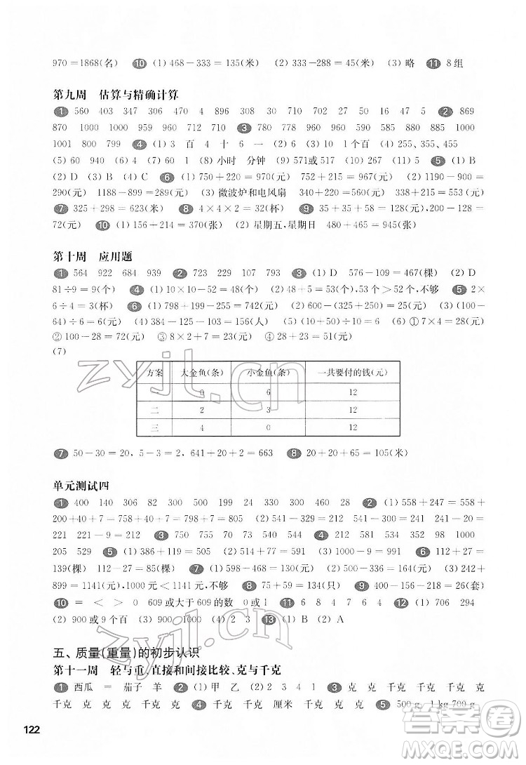 華東師范大學(xué)出版社2022一課一練二年級數(shù)學(xué)第二學(xué)期華東師大版答案