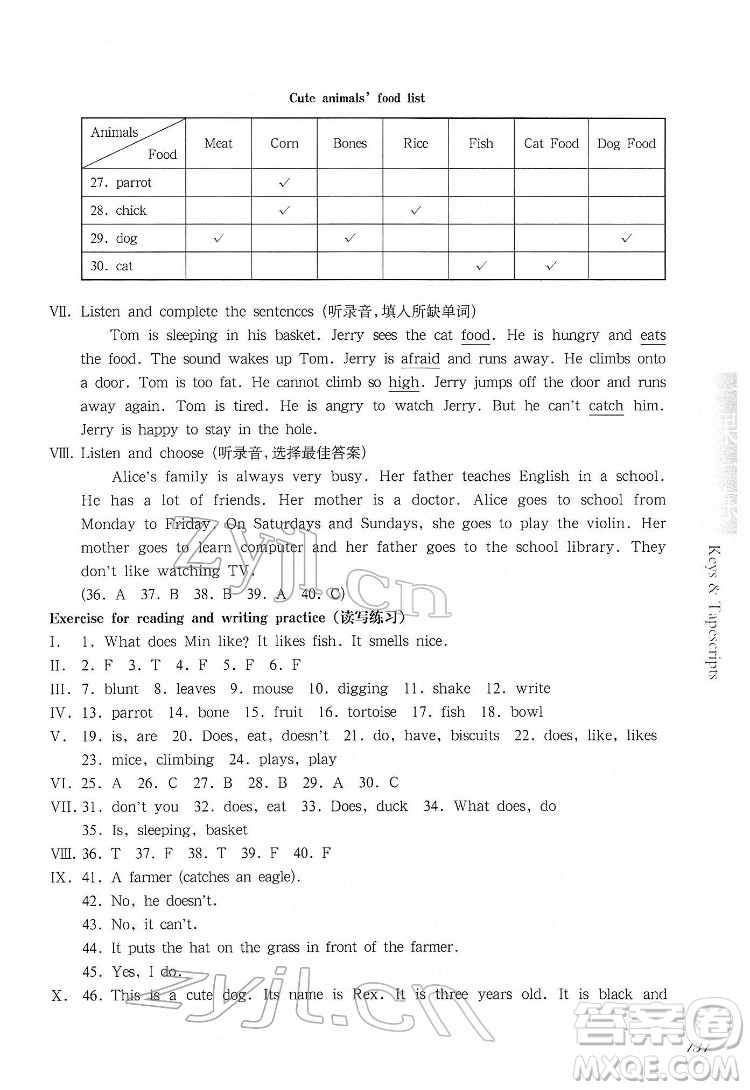 華東師范大學(xué)出版社2022一課一練四年級英語第二學(xué)期華東師大版答案