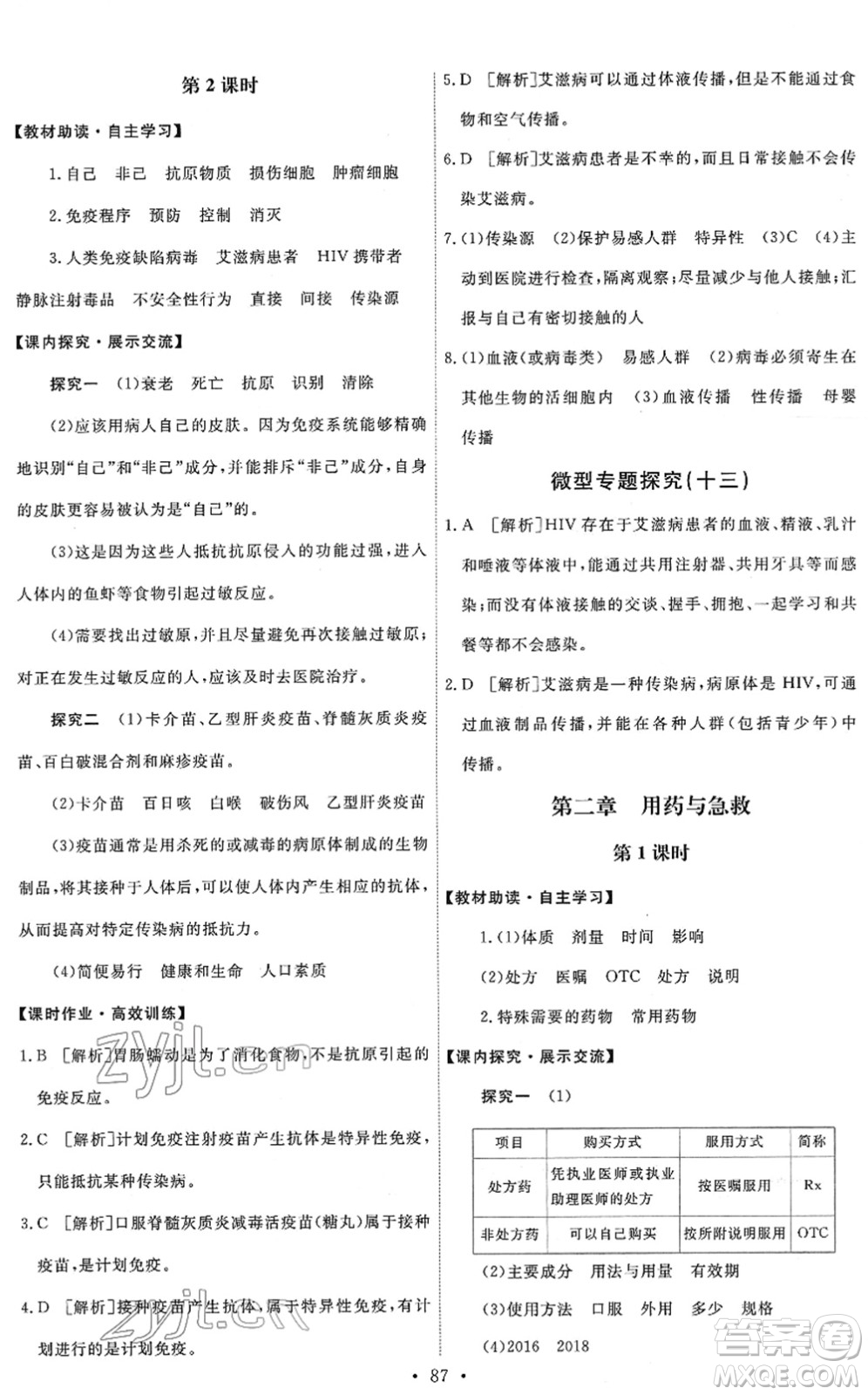 人民教育出版社2022能力培養(yǎng)與測試八年級生物下冊人教版答案