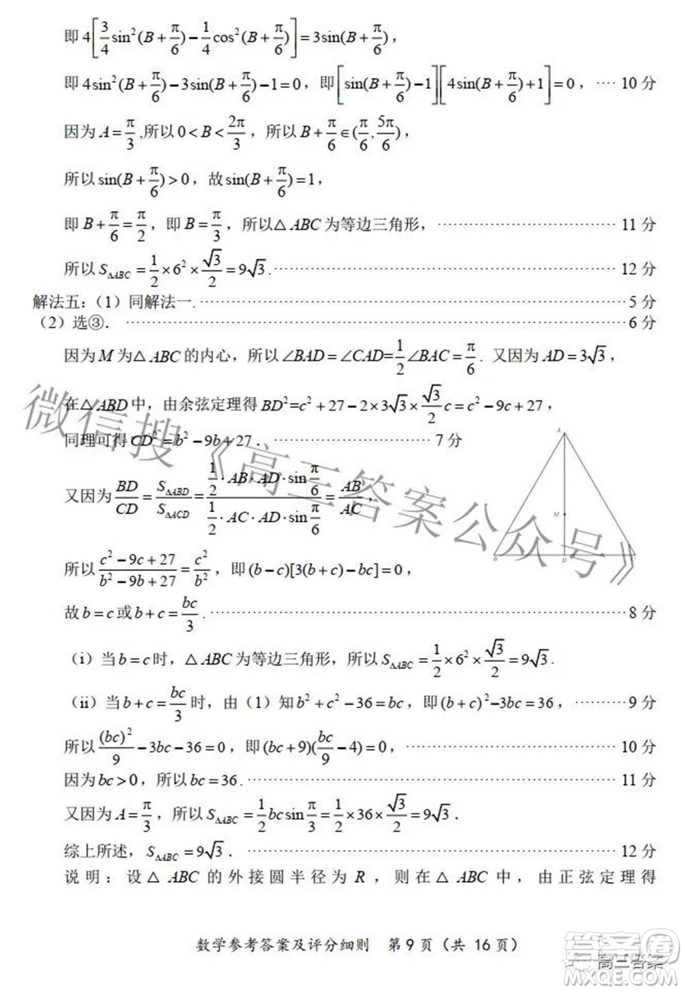 2022福建高三診斷性測(cè)試數(shù)學(xué)試題及答案