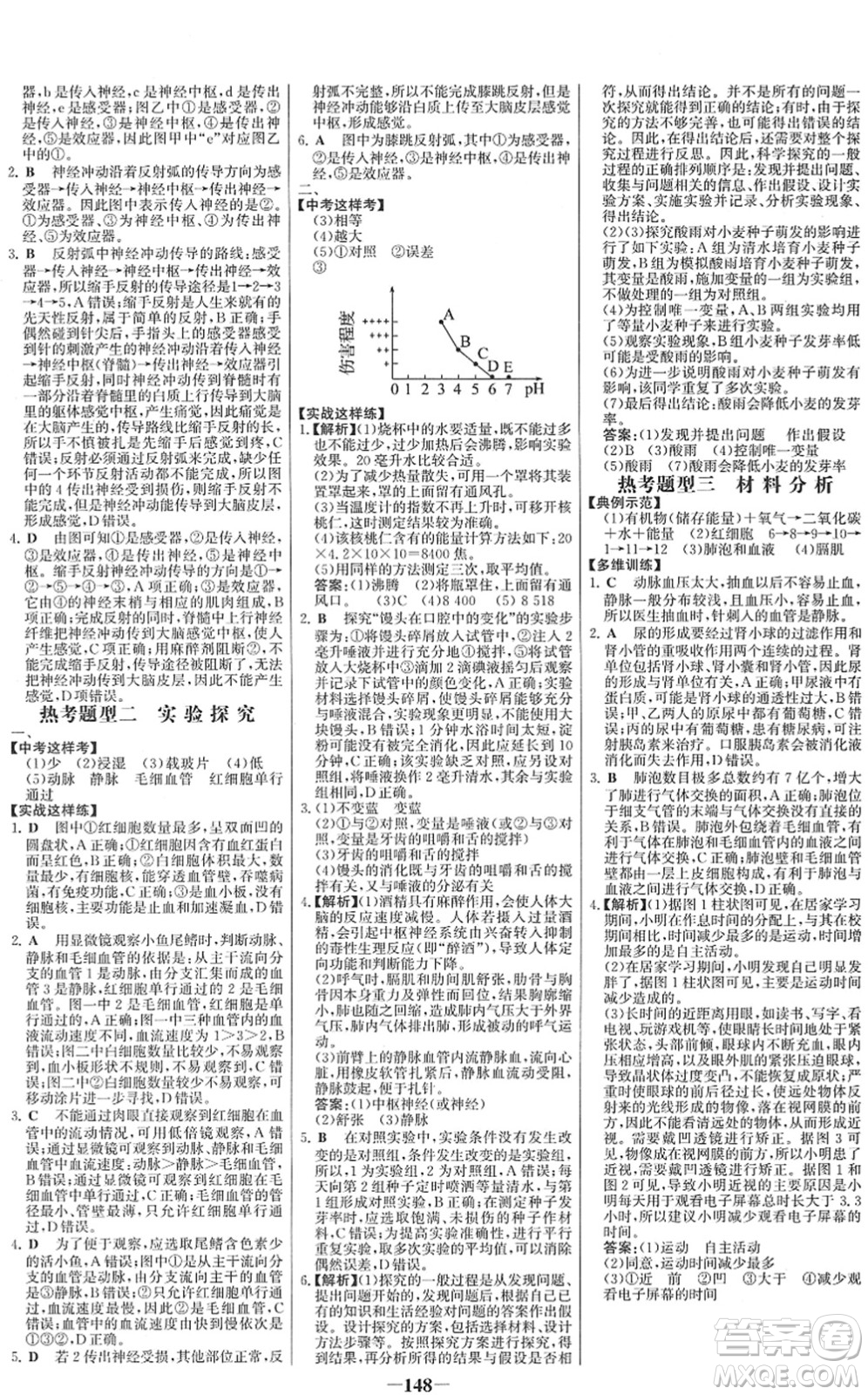 河北少年兒童出版社2022金榜學(xué)案七年級(jí)生物下冊(cè)人教版答案