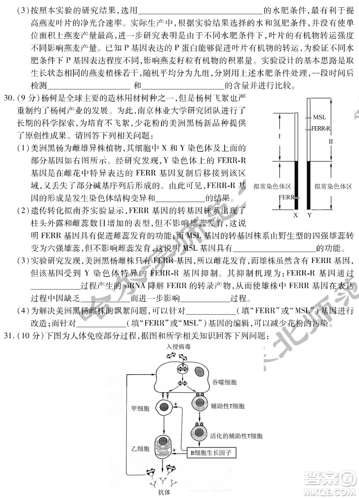 2022屆東北三省三校高三第二次聯(lián)合模擬考試?yán)砜凭C合能力測試試題及答案