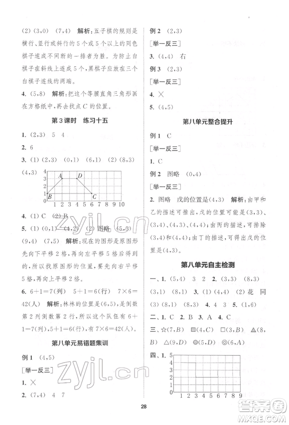 蘇州大學(xué)出版社2022金鑰匙1+1課時(shí)作業(yè)四年級下冊數(shù)學(xué)江蘇版參考答案