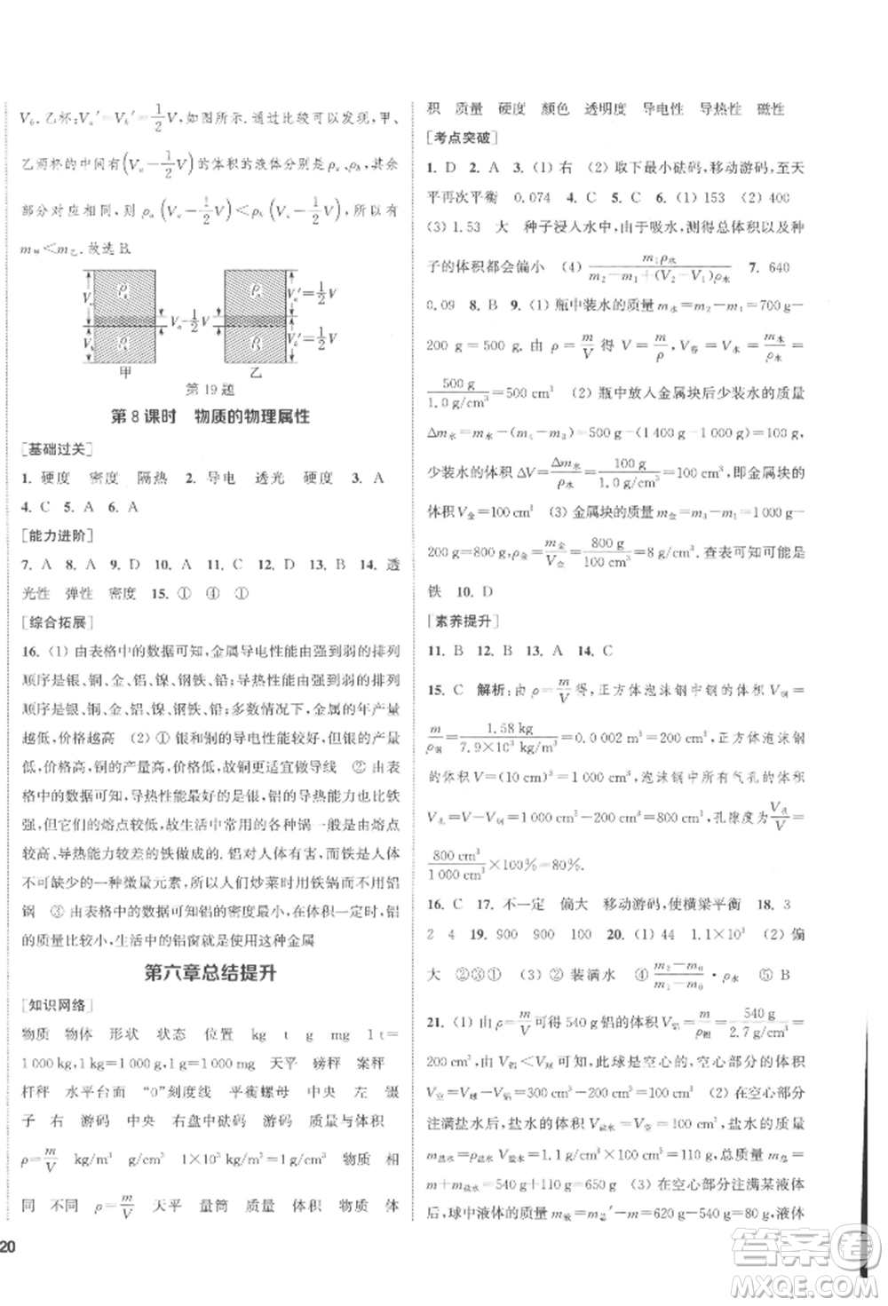 蘇州大學(xué)出版社2022金鑰匙1+1課時(shí)作業(yè)目標(biāo)檢測八年級下冊物理江蘇版鹽城專版參考答案