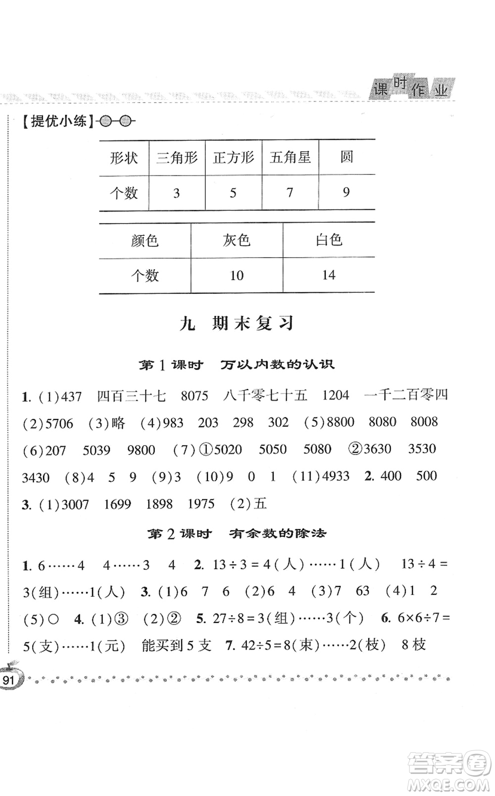 寧夏人民教育出版社2022經(jīng)綸學(xué)典課時作業(yè)二年級數(shù)學(xué)下冊江蘇國標版答案