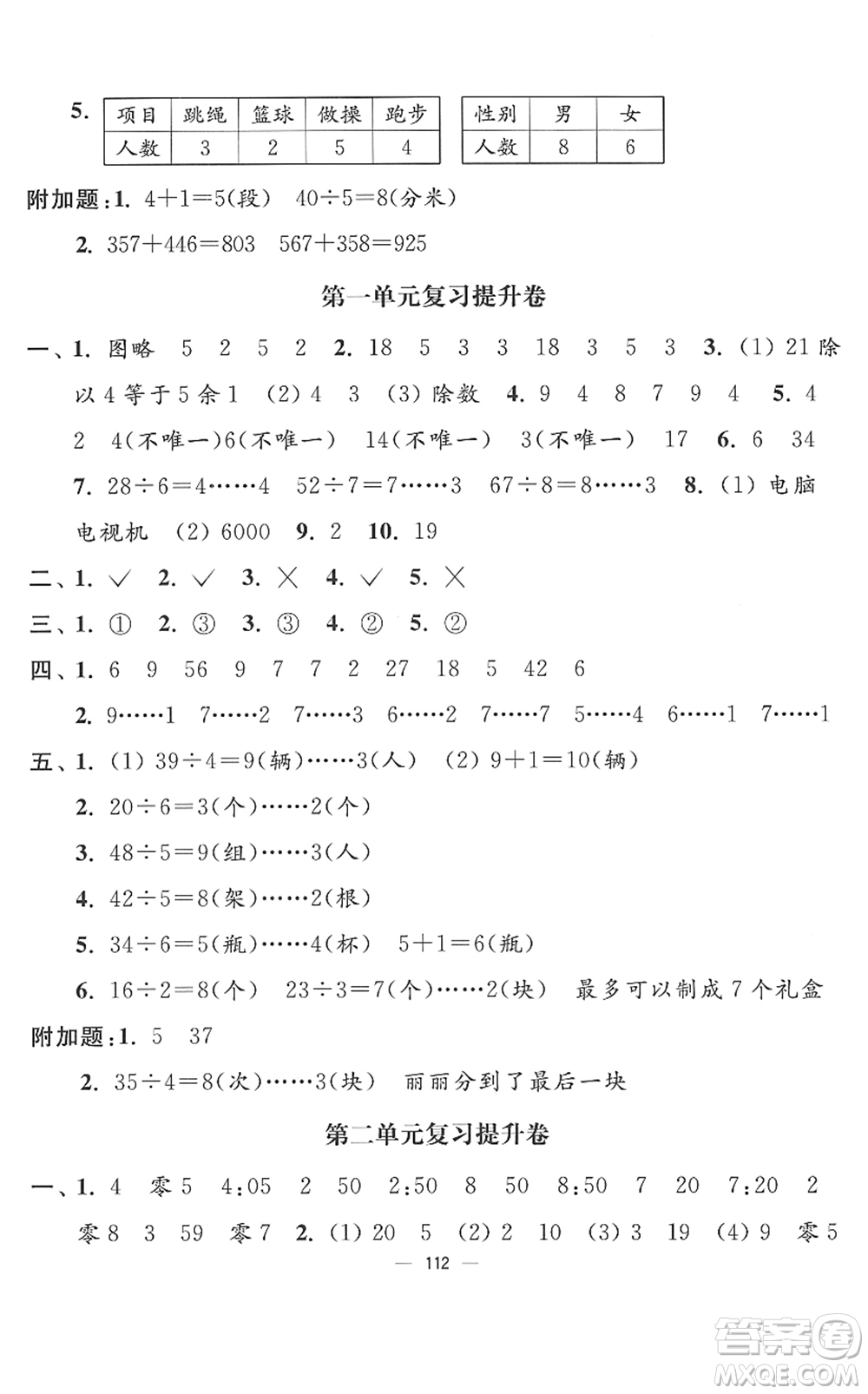 延邊大學(xué)出版社2022江蘇好卷二年級數(shù)學(xué)下冊蘇教版答案