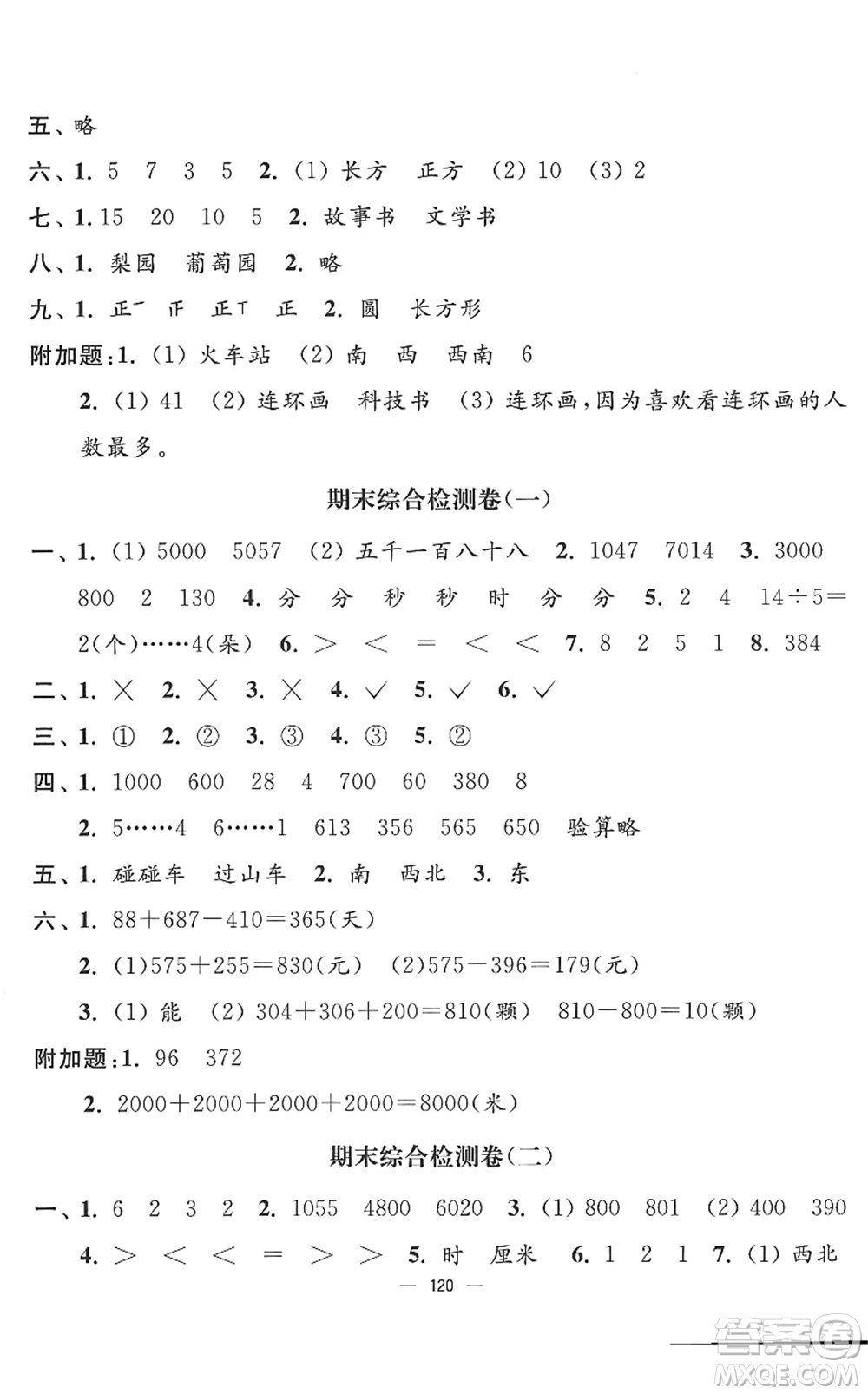 延邊大學(xué)出版社2022江蘇好卷二年級數(shù)學(xué)下冊蘇教版答案