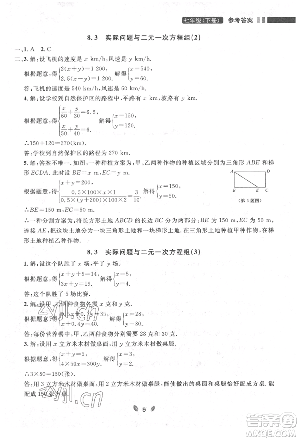 延邊大學(xué)出版社2022點石成金金牌奪冠七年級下冊數(shù)學(xué)人教版參考答案