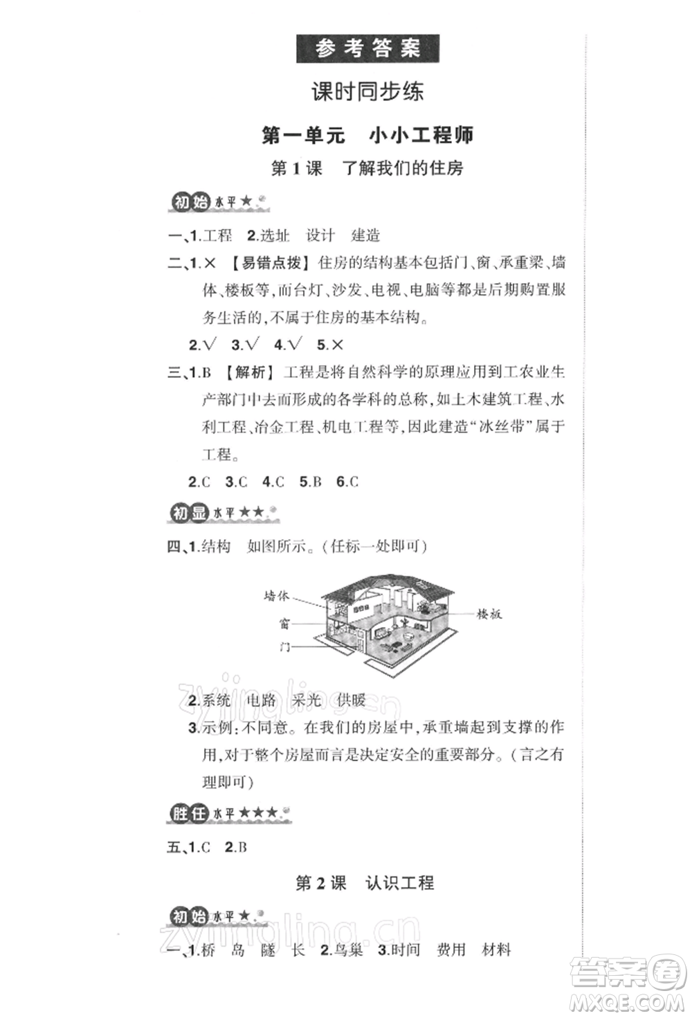 武漢出版社2022狀元成才路創(chuàng)優(yōu)作業(yè)100分六年級(jí)下冊(cè)科學(xué)教科版參考答案