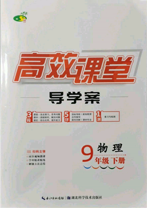 湖北科學(xué)技術(shù)出版社2022高效課堂導(dǎo)學(xué)案九年級下冊物理通用版參考答案