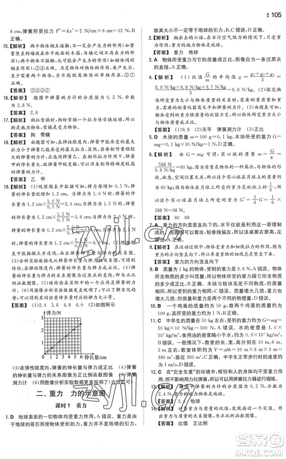 湖南教育出版社2022一本同步訓(xùn)練八年級(jí)物理下冊(cè)SK蘇科版答案