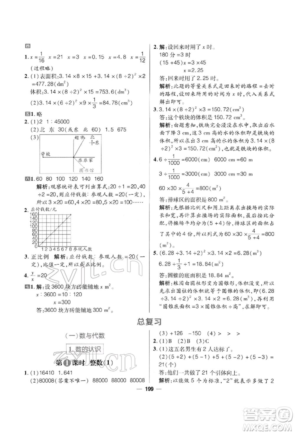 南方出版社2022核心素養(yǎng)天天練六年級(jí)下冊(cè)數(shù)學(xué)北師大版參考答案