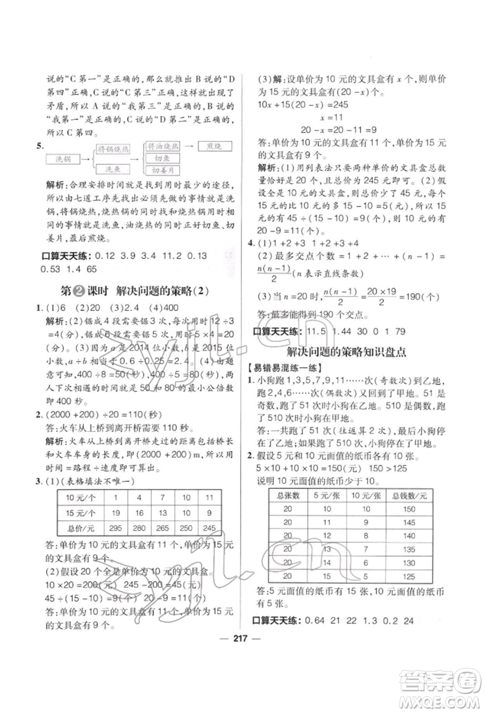 南方出版社2022核心素養(yǎng)天天練六年級(jí)下冊(cè)數(shù)學(xué)北師大版參考答案