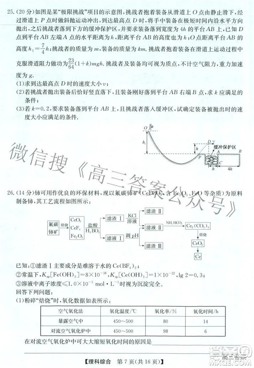 安徽省2022年高考考前適應(yīng)性考試?yán)砜凭C合試題及答案