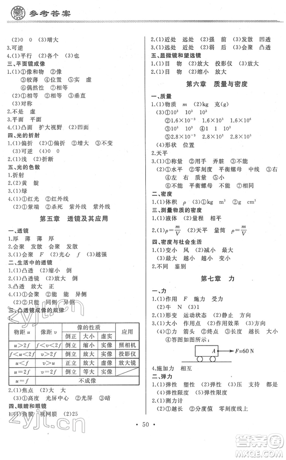 延邊人民出版社2022總復(fù)習(xí)測(cè)試一輪高效復(fù)習(xí)用書九年級(jí)物理人教版答案