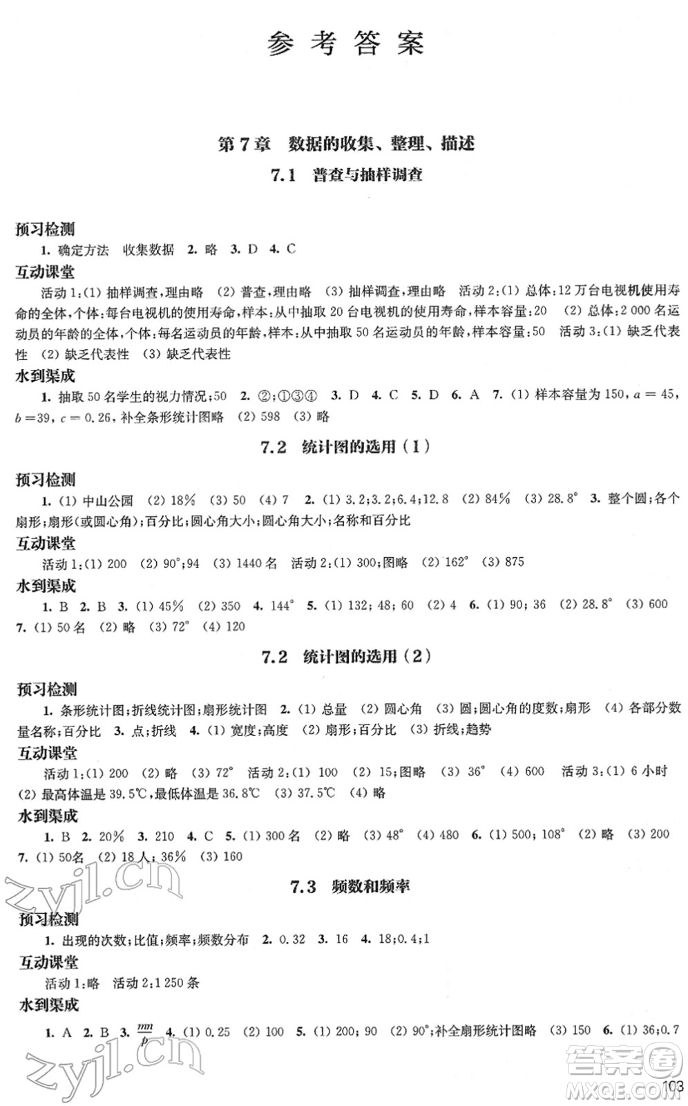 江蘇鳳凰教育出版社2022鳳凰數(shù)字化導(dǎo)學(xué)稿八年級(jí)數(shù)學(xué)下冊(cè)蘇科版答案