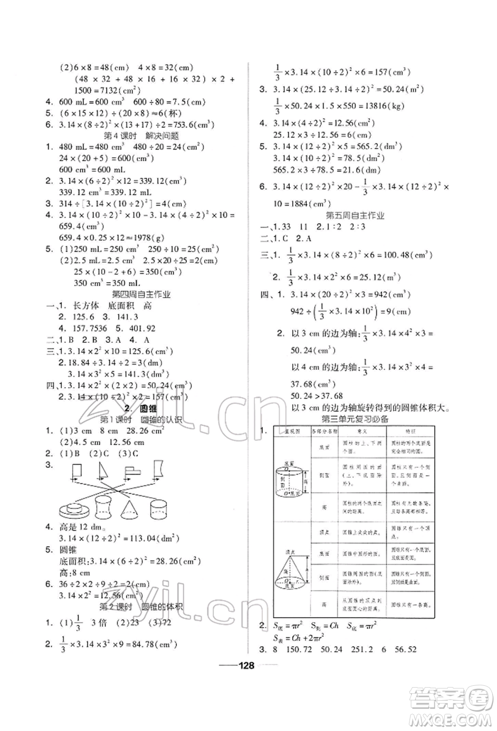 山東科學(xué)技術(shù)出版社2022新思維伴你學(xué)六年級(jí)下冊(cè)數(shù)學(xué)人教版參考答案