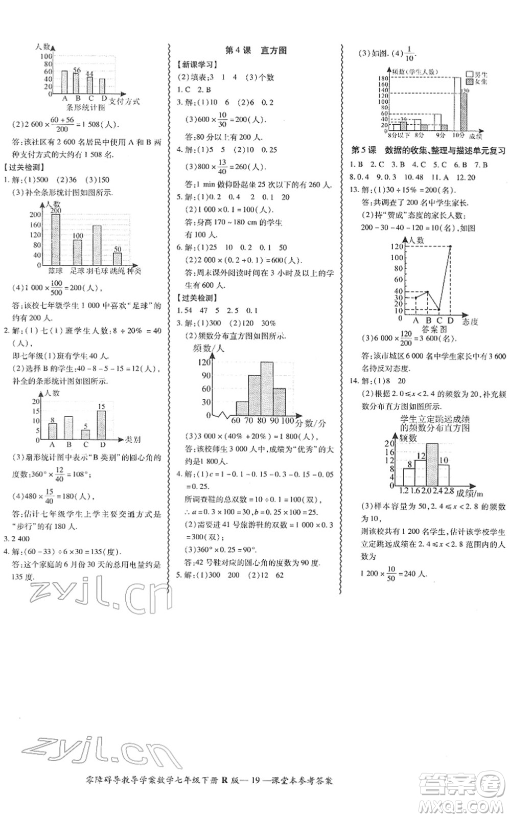 電子科技大學出版社2022零障礙導教導學案七年級數(shù)學下冊R人教版答案