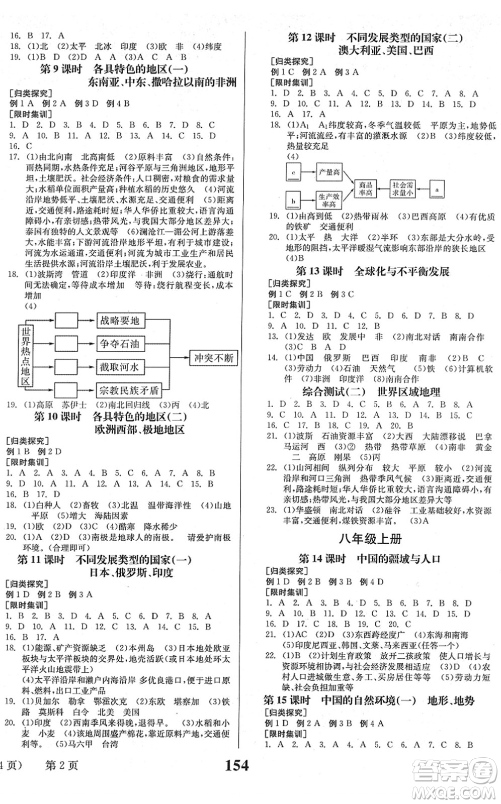 北京時代華文書局2022全程奪冠中考突破九年級地理人教版答案