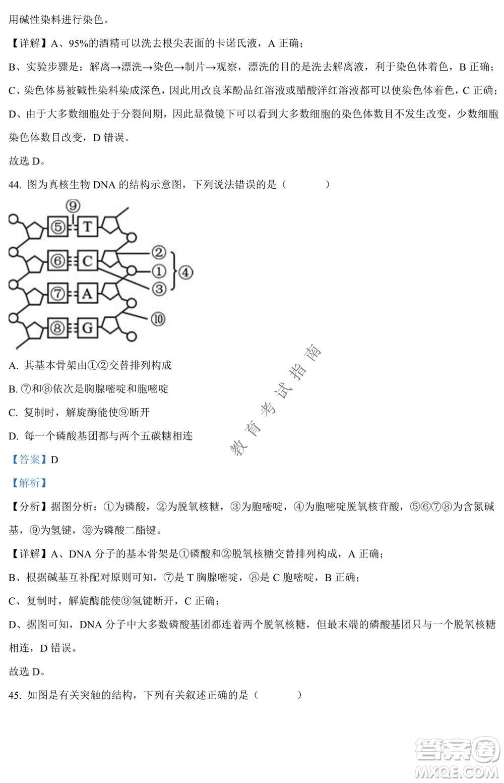 銀川一中2021-2022學(xué)年度下高二期中考試生物試卷及答案