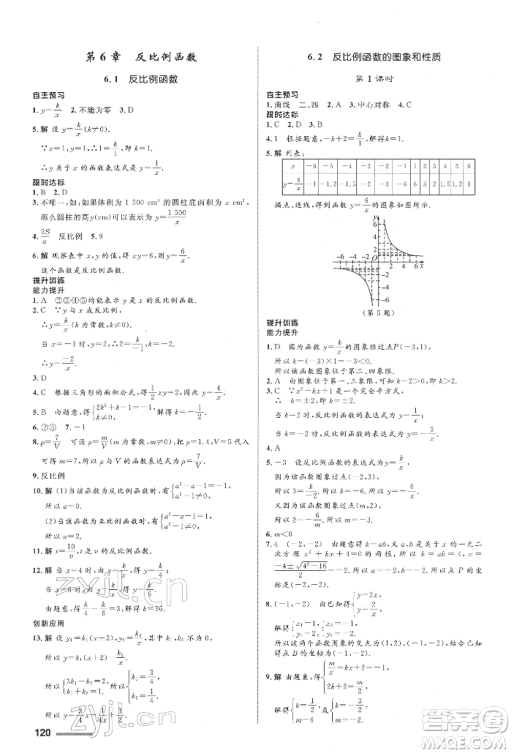 浙江教育出版社2022初中同步測(cè)控全優(yōu)設(shè)計(jì)八年級(jí)下冊(cè)數(shù)學(xué)浙教版浙江專版參考答案