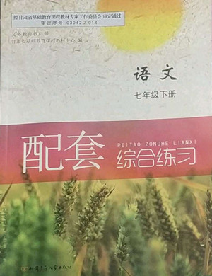 甘肅少年兒童出版社2022配套綜合練習(xí)語文七年級(jí)下冊(cè)人教版答案