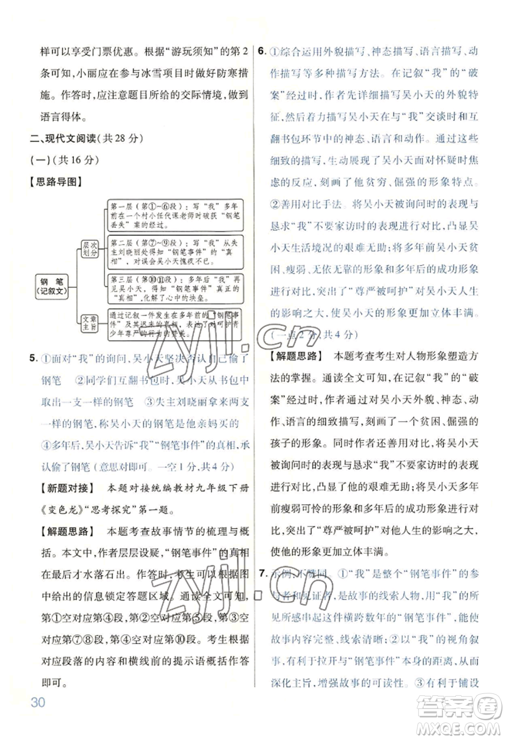 延邊教育出版社2022金考卷百校聯(lián)盟中考信息卷語(yǔ)文通用版河南專版參考答案