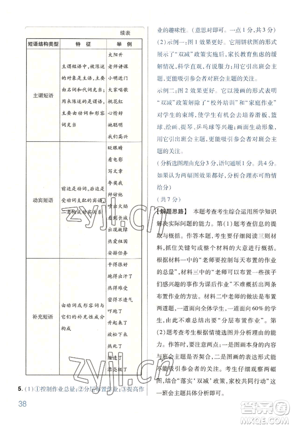 延邊教育出版社2022金考卷百校聯(lián)盟中考信息卷語(yǔ)文通用版河南專版參考答案