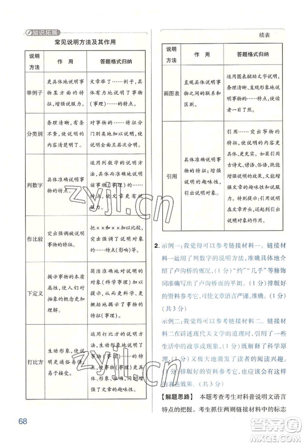 延邊教育出版社2022金考卷百校聯(lián)盟中考信息卷語(yǔ)文通用版河南專版參考答案