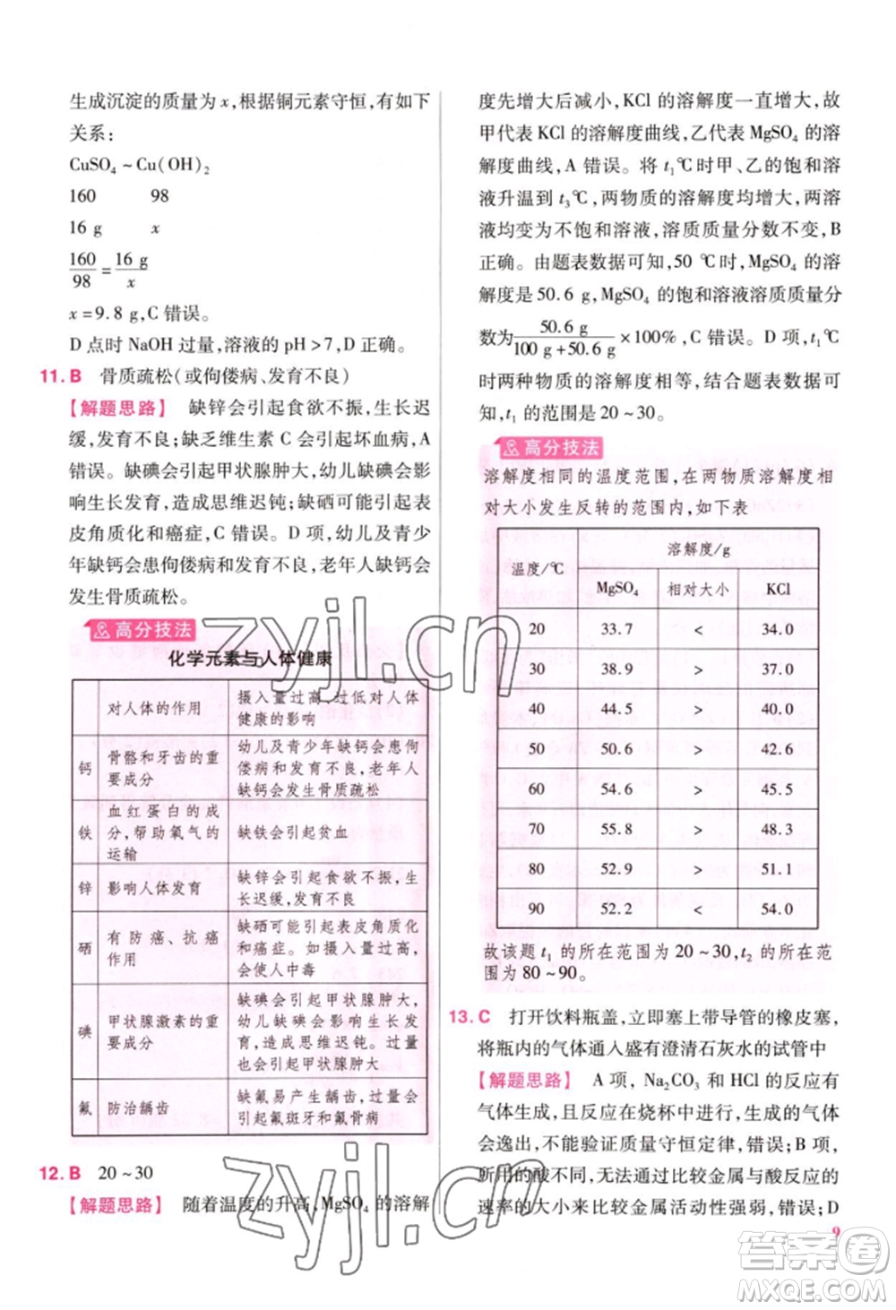 延邊教育出版社2022金考卷百校聯(lián)盟中考信息卷化學通用版江西專版參考答案