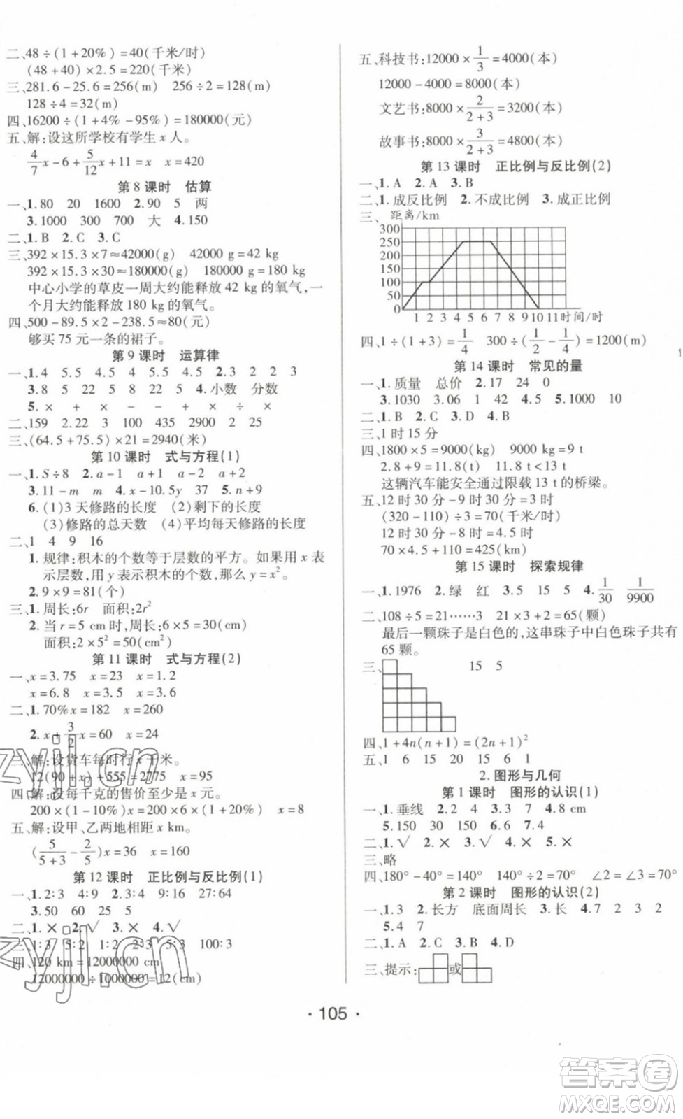 陽光出版社2022自主課堂六年級數(shù)學(xué)下冊BS北師版答案