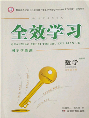 湖南教育出版社2022全效學(xué)習(xí)同步學(xué)練測(cè)九年級(jí)下冊(cè)數(shù)學(xué)湘教版參考答案