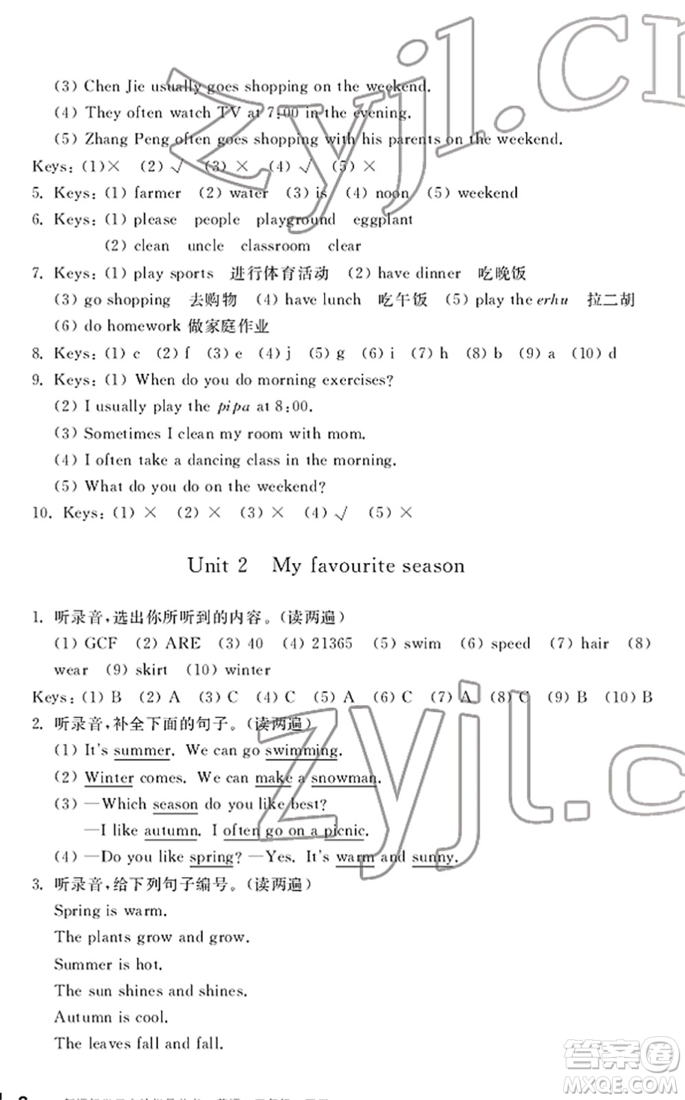 寧波出版社2022學(xué)習(xí)方法指導(dǎo)叢書五年級英語下冊人教版答案