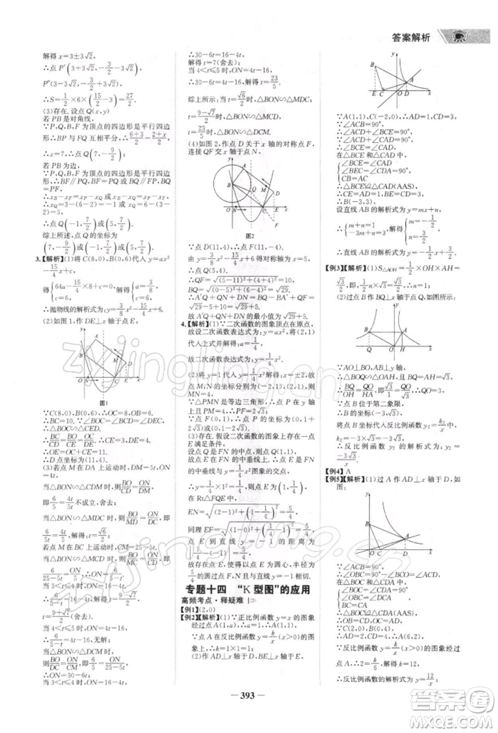 浙江科學(xué)技術(shù)出版社2022世紀(jì)金榜初中全程復(fù)習(xí)方略數(shù)學(xué)北師大版深圳專(zhuān)版參考答案