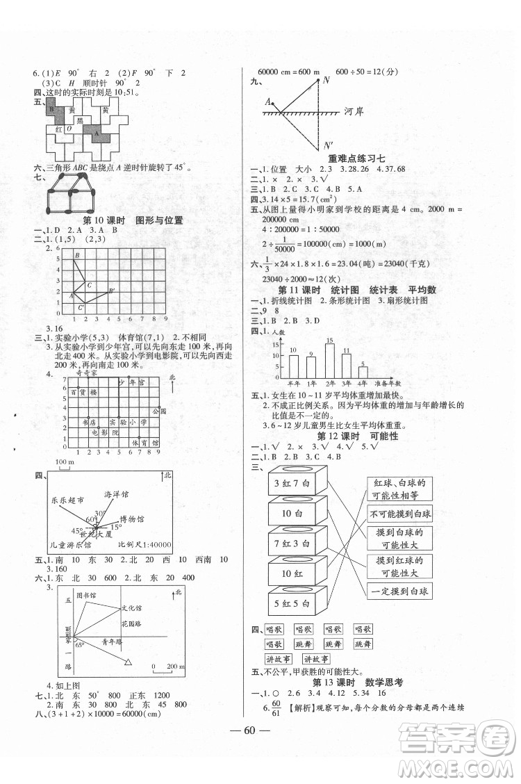 沈陽出版社2022紅領巾樂園數(shù)學六年級下冊A版人教版答案