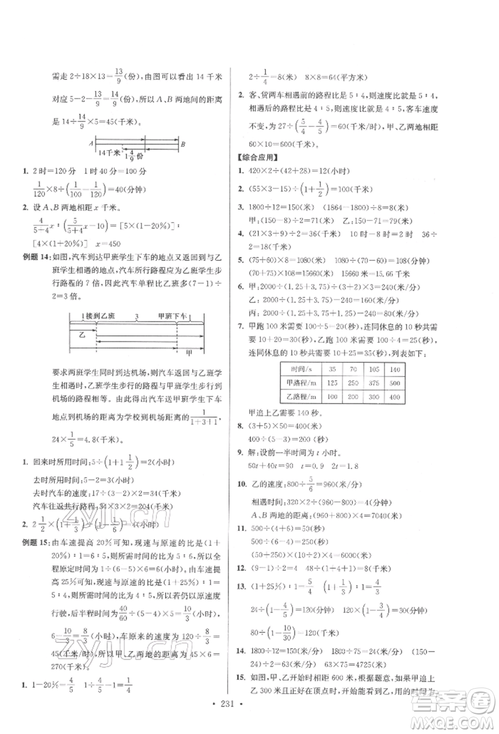 江蘇鳳凰美術(shù)出版社2022自主創(chuàng)新作業(yè)小學(xué)畢業(yè)總復(fù)習(xí)一本通數(shù)學(xué)通用版揚(yáng)州專版參考答案