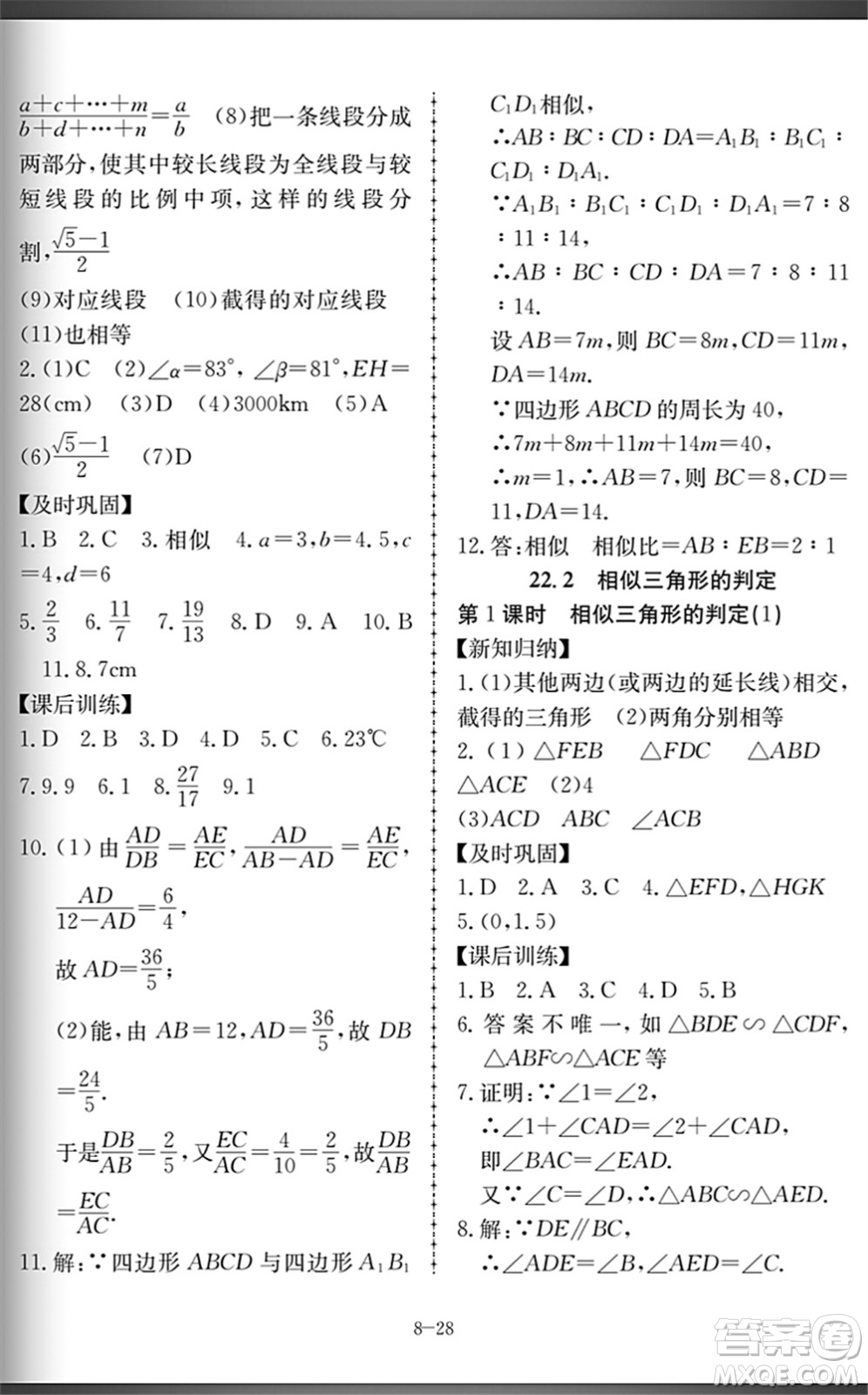 合肥工業(yè)大學(xué)出版社2022假期沖浪暑假作業(yè)升級(jí)版八年級(jí)數(shù)學(xué)滬科版答案