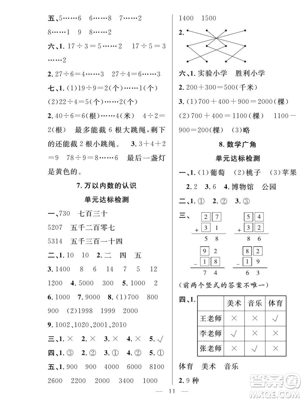 吉林教育出版社2022優(yōu)等生快樂暑假最佳復習計劃二年級數(shù)學人教版答案