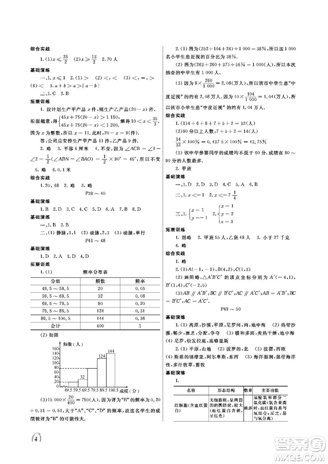 大連理工大學(xué)出版社2022假期伙伴暑假作業(yè)七年級(jí)理綜北師大版答案