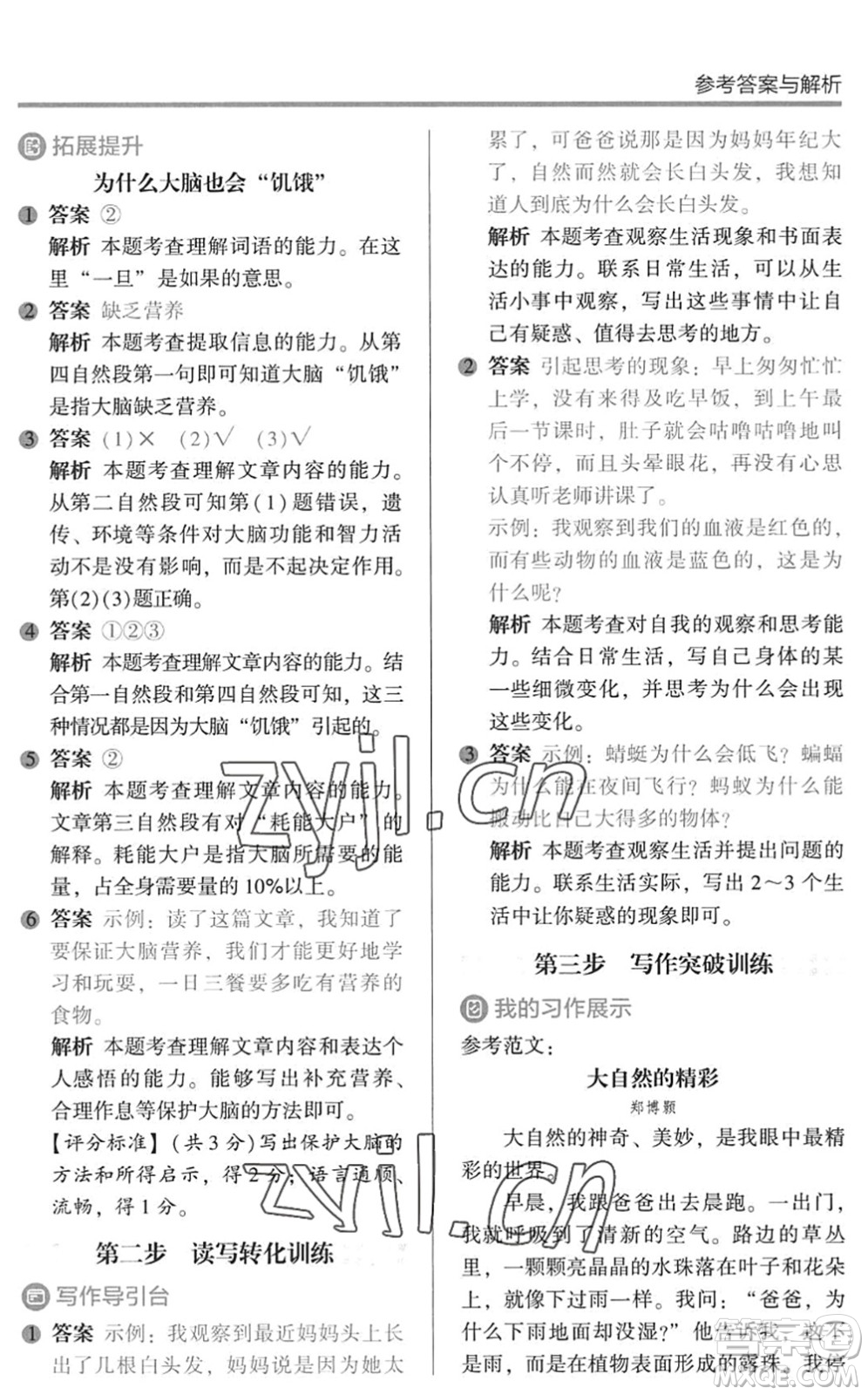 湖南師范大學(xué)出版社2022木頭馬閱讀力測評暑假讀寫輔導(dǎo)二年級語文通用版答案