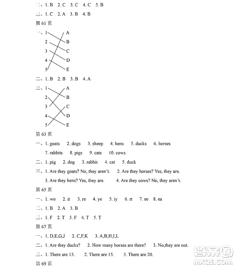 黑龍江少年兒童出版社2022陽光假日暑假四年級英語人教PEP版答案